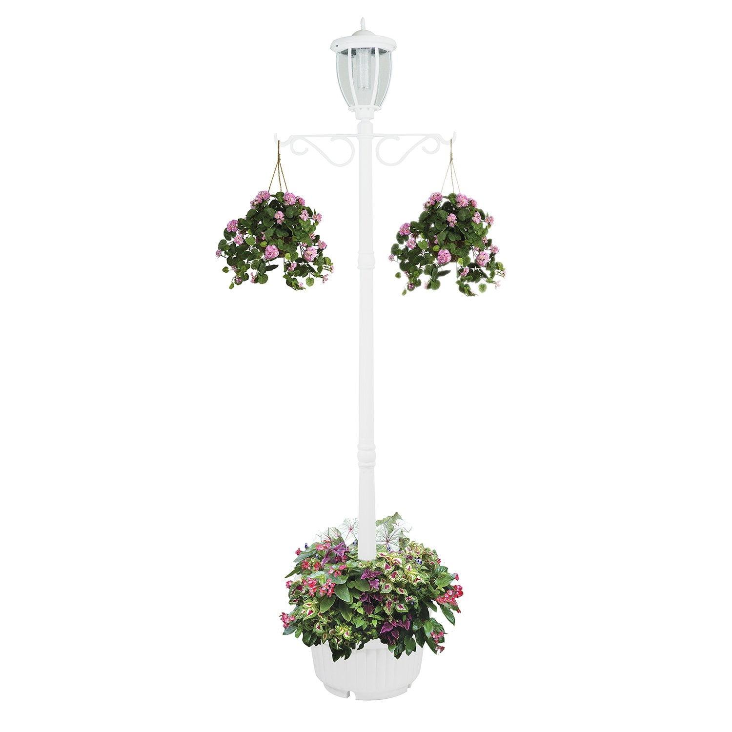 SunRay Ken Wick Solar Lamp Post and Planter with Hanger