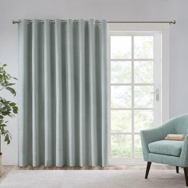 Madison Park Maya Printed Heathered Blackout Grommet Top Single Curtain Panel