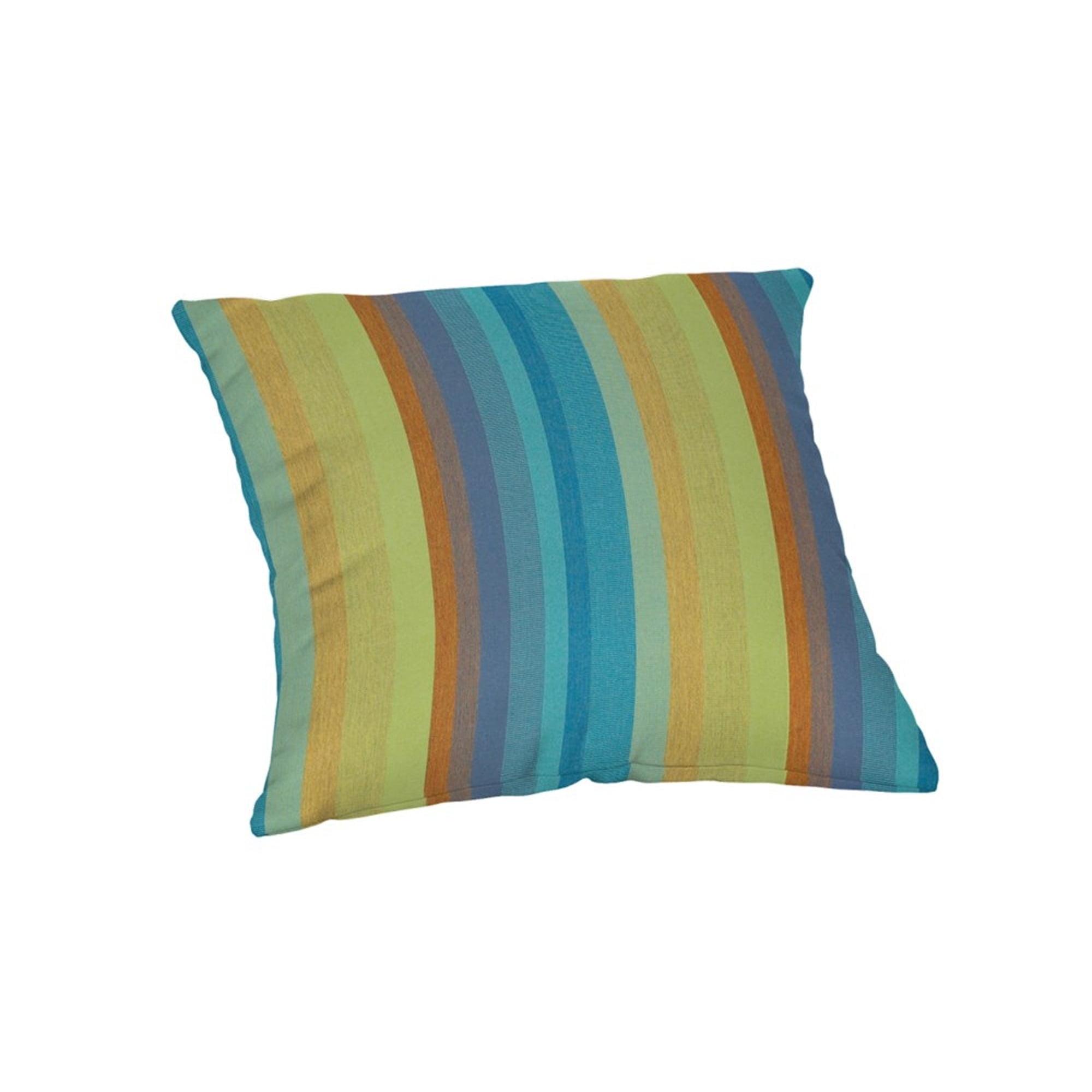 Casual Cushion Stripe Sunbrella Fabric Indoor/Outdoor Square Throw Pillow