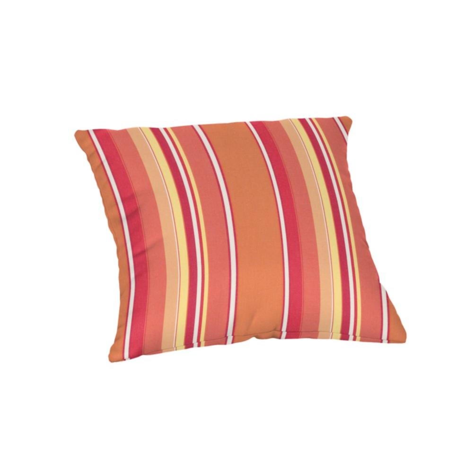 Casual Cushion Patterned Sunbrella® Fabric 1-Piece Indoor/Outdoor Square Throw Pillow, 15"W x 15"L, Dolce Mango