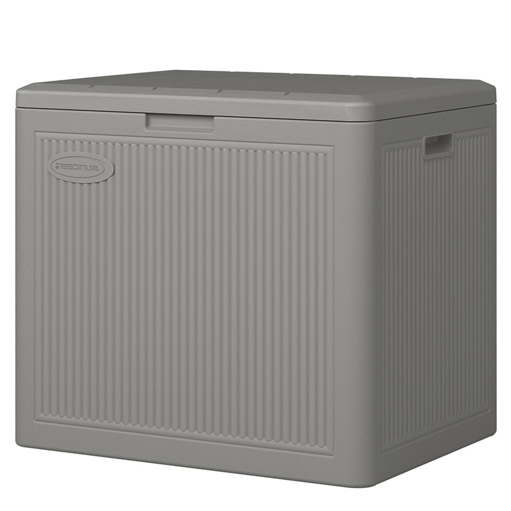 Suncast 22 Gallons Gallon Water Resistant Resin Deck Box in Dove Gray