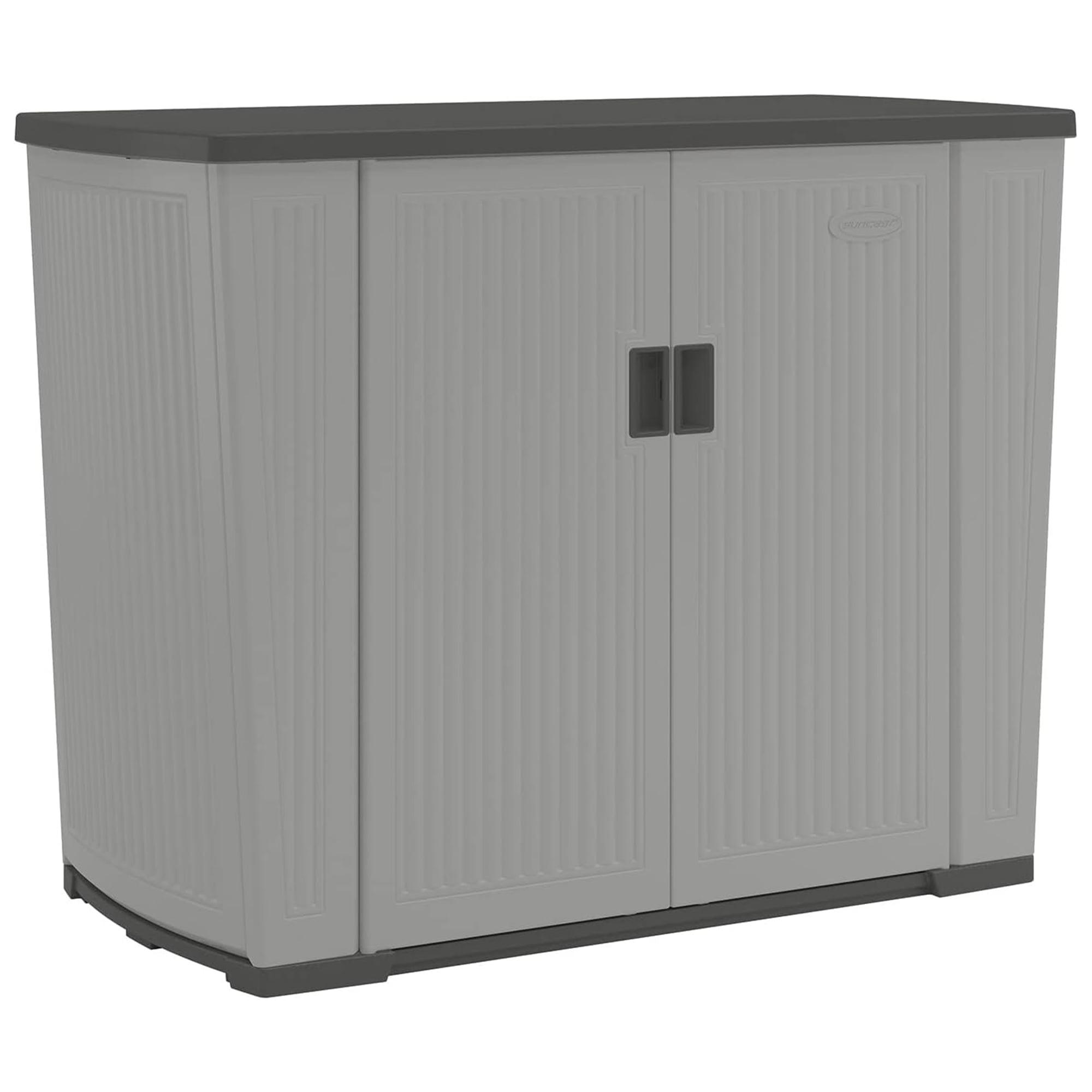 Dove Gray Lockable Plastic Outdoor Storage Locker