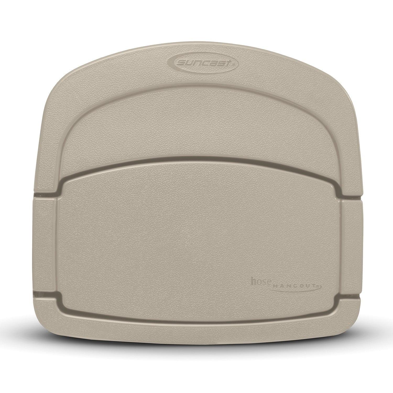 Suncast CPLDHH15000 Deluxe Garden Hangout with 150-Foot Capacity and Enclosed Storage Compartment, DHH150 Hose Hanger, Light Taupe