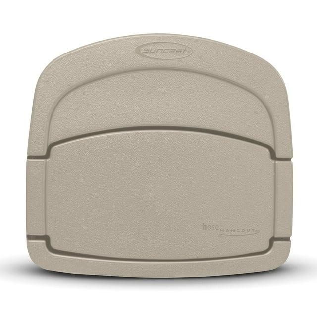 Suncast CPLDHH15000 Deluxe Garden Hangout with 150-Foot Capacity and Enclosed Storage Compartment, DHH150 Hose Hanger, Light Taupe