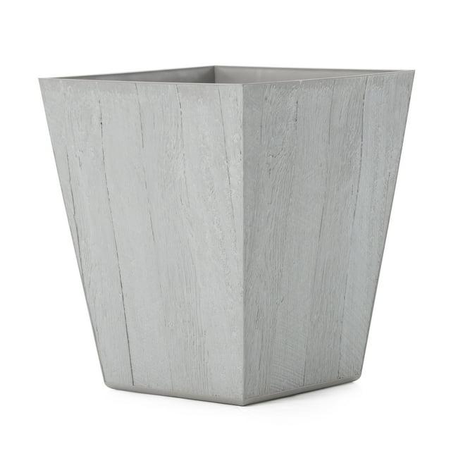 Suncast Suncast Farmington Decorative Rustic Wood Finish Garden Planter