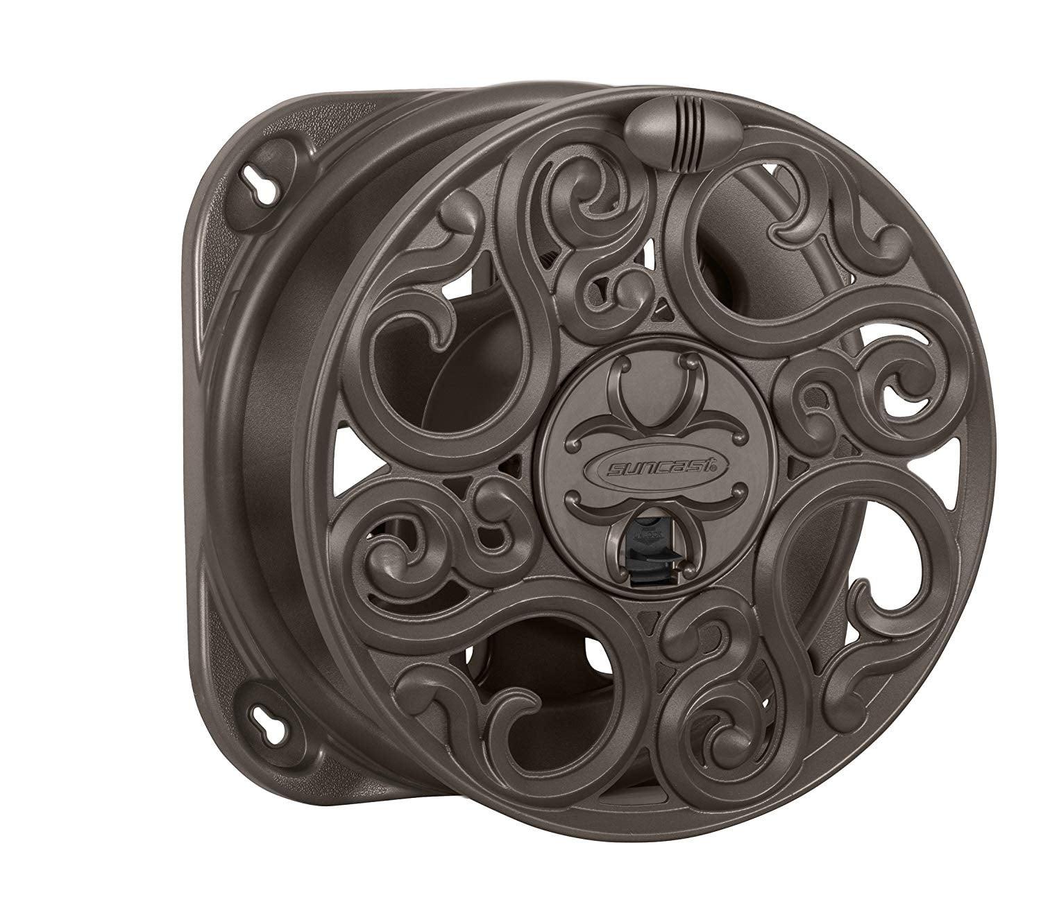 Bronze Decorative Wall Mount Hose Reel with Scroll Design