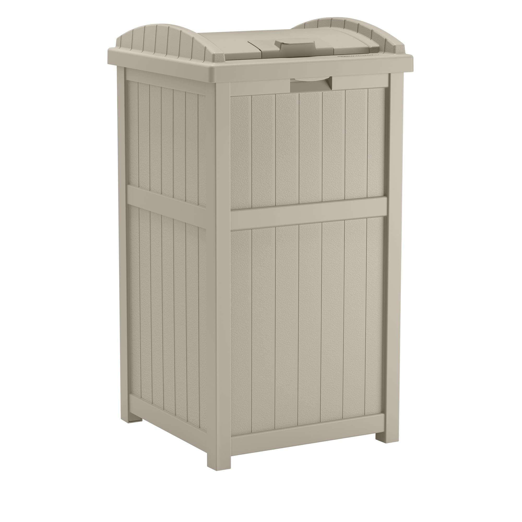 Suncast 30 Gallon Manual Lift Trash Hideaway Container