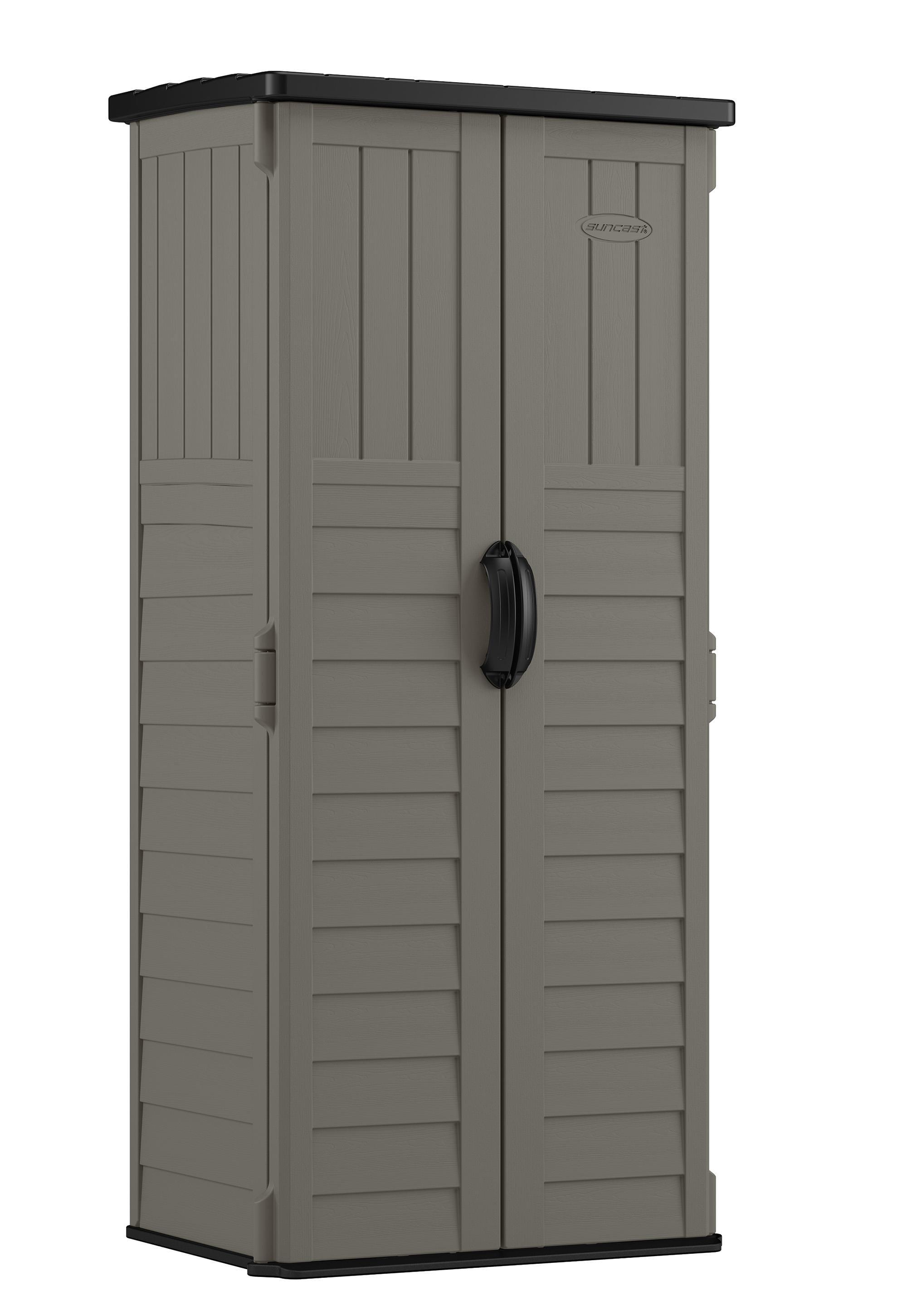 Suncast Suncast Outdoor 32.25 in. W x 24.75 in. D x 72 in. H Resin Vertical Tool Shed