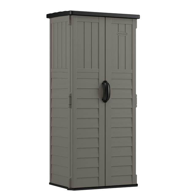 Suncast Suncast Outdoor 32.25 in. W x 24.75 in. D x 72 in. H Resin Vertical Tool Shed