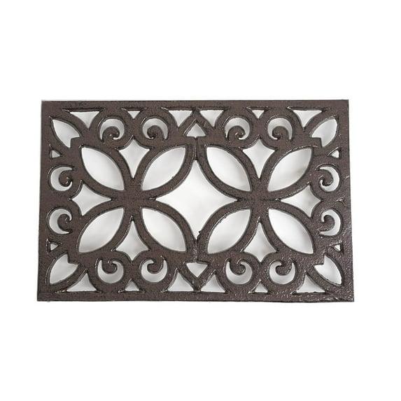 Sungmor Rectangle Cast Iron Trivets, Metal Trivet for Hot Pots and Pans, Heavy Duty Rustic Wood Stove Tea Pot Trivet, Decorative Hot Pot Holder for Kitchen Counter and Dining Table
