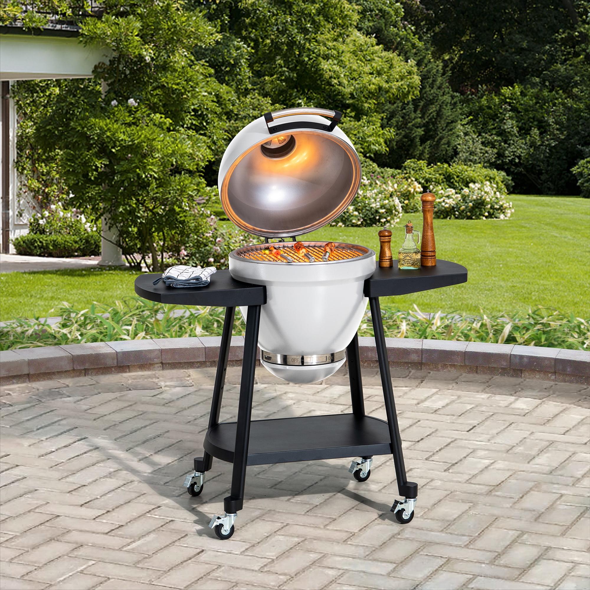 Charcoal Grill 20-Inch Kamado Grill Outdoor Egg Grill with Pizza Stone, Ultimate BBQ Grill and Smoke