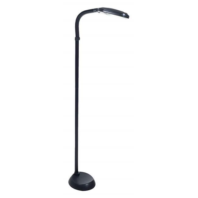 Adjustable Floor Lamp - 6ft Full Spectrum Natural Sunlight Lamp with Bendable Neck - Reading, Crafts, Esthetician Floor Light by Lavish Home (Black)