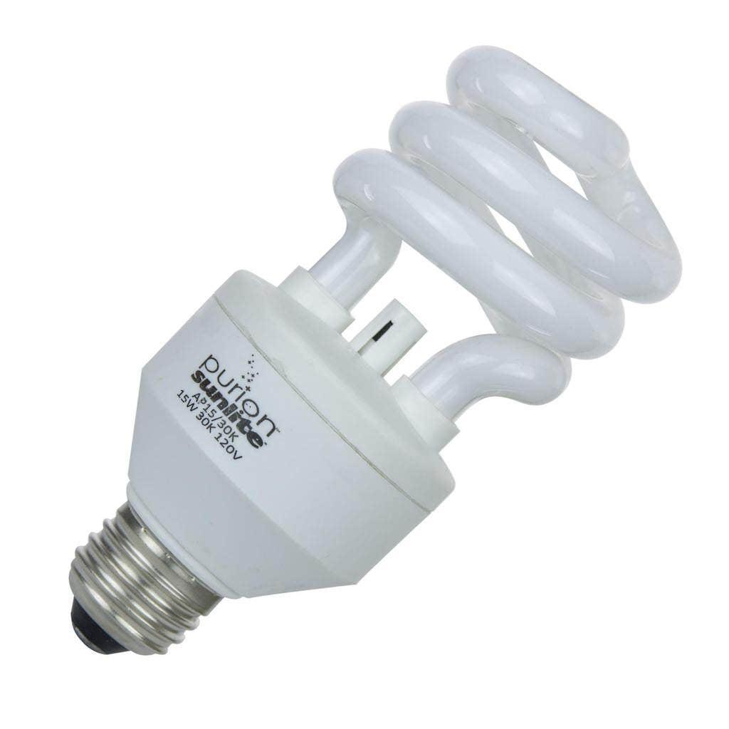 White Purion Air Purification Spiral CFL Light Bulb