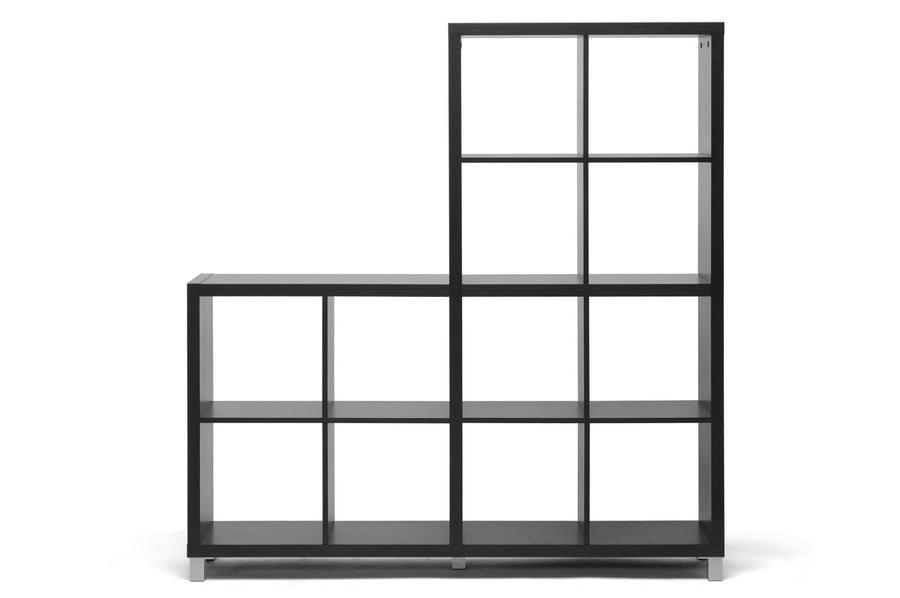11.50" Sunna Modern Cube Shelving Unit Dark Brown - Baxton Studio: Engineered Wood, 12-Cube Display