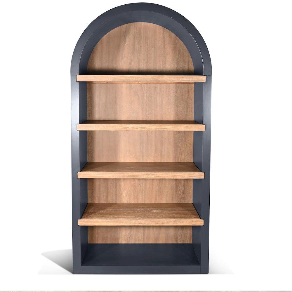 Sunny Designs Logan Arched Bookcase in Blue Color