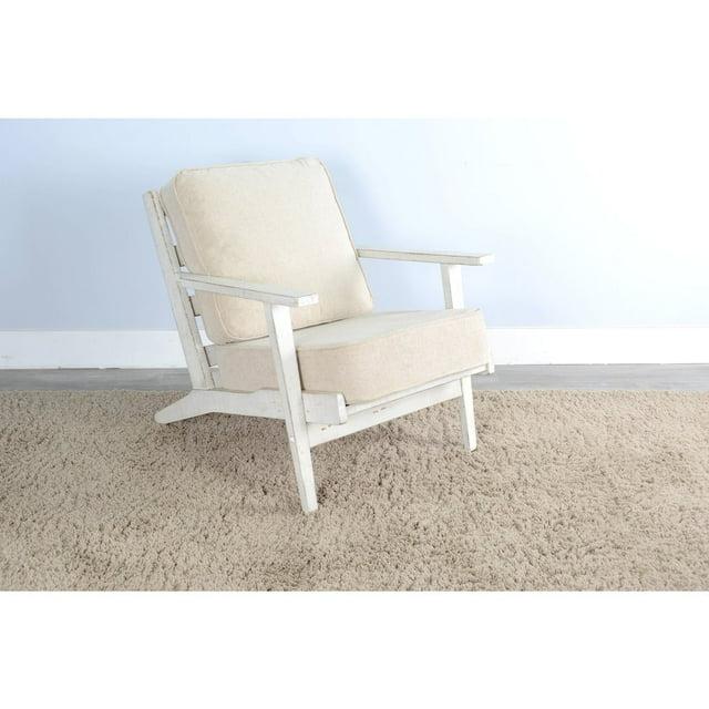 Sunny Designs Marina Mid-Century White Sand Chair