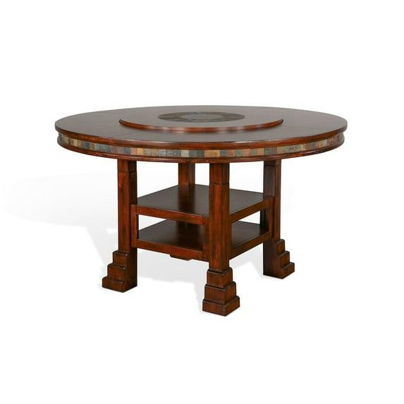 Sunny Designs Santa Fe 60" Round Dining Table with Lazy Susan