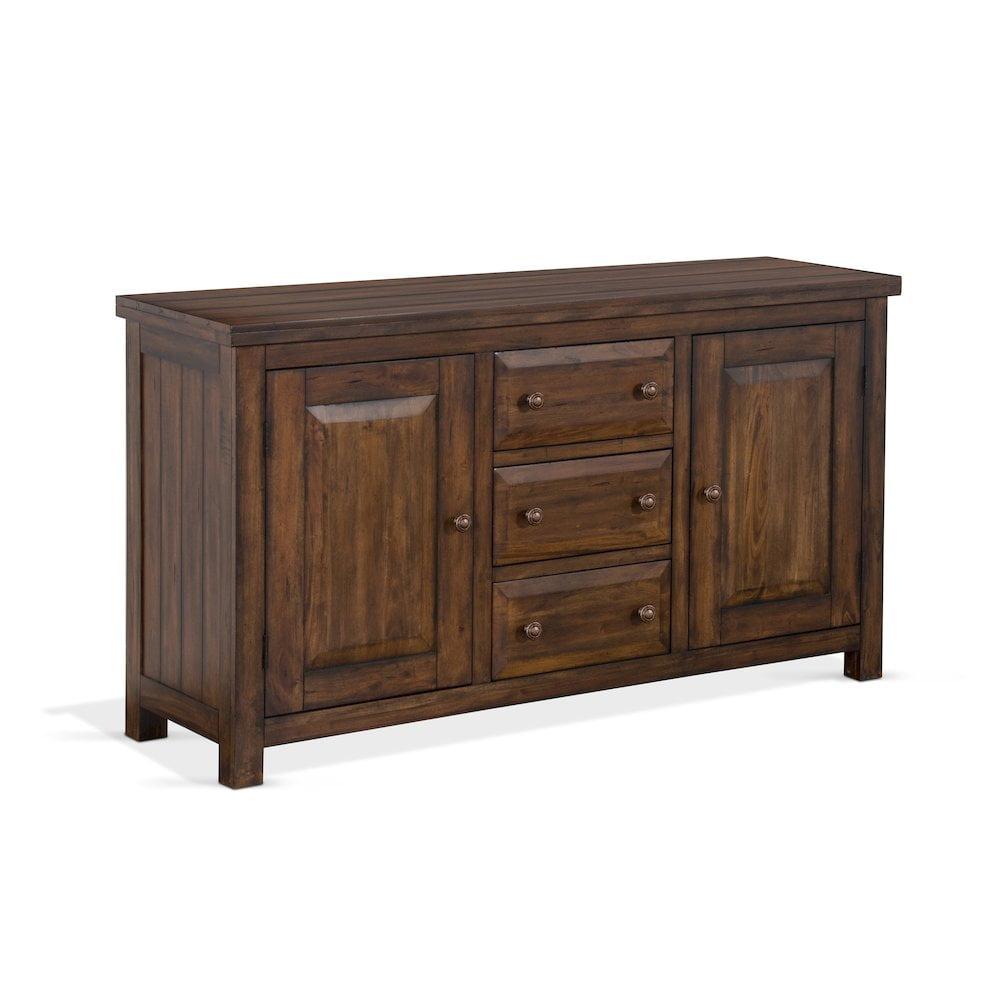 Tuscany 66" Traditional Mahogany Buffet with Wine Storage