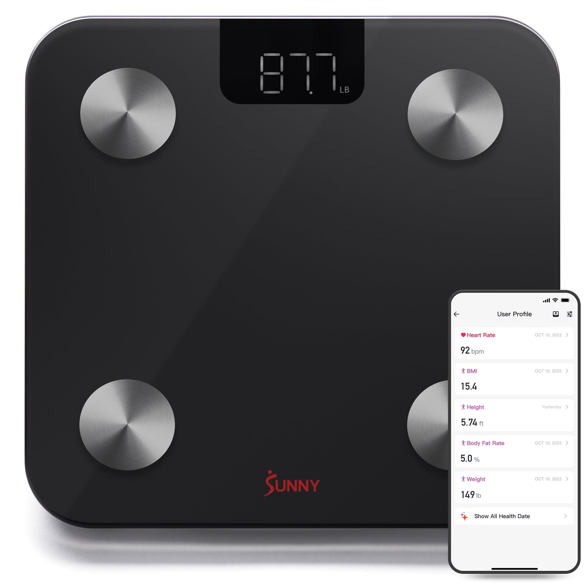 Sunny Health & Fitness Body Fat BMI Smart Scale with 20 Metric Health Tracker & Bluetooth & FREE SunnyFit® App - SF-WS022063