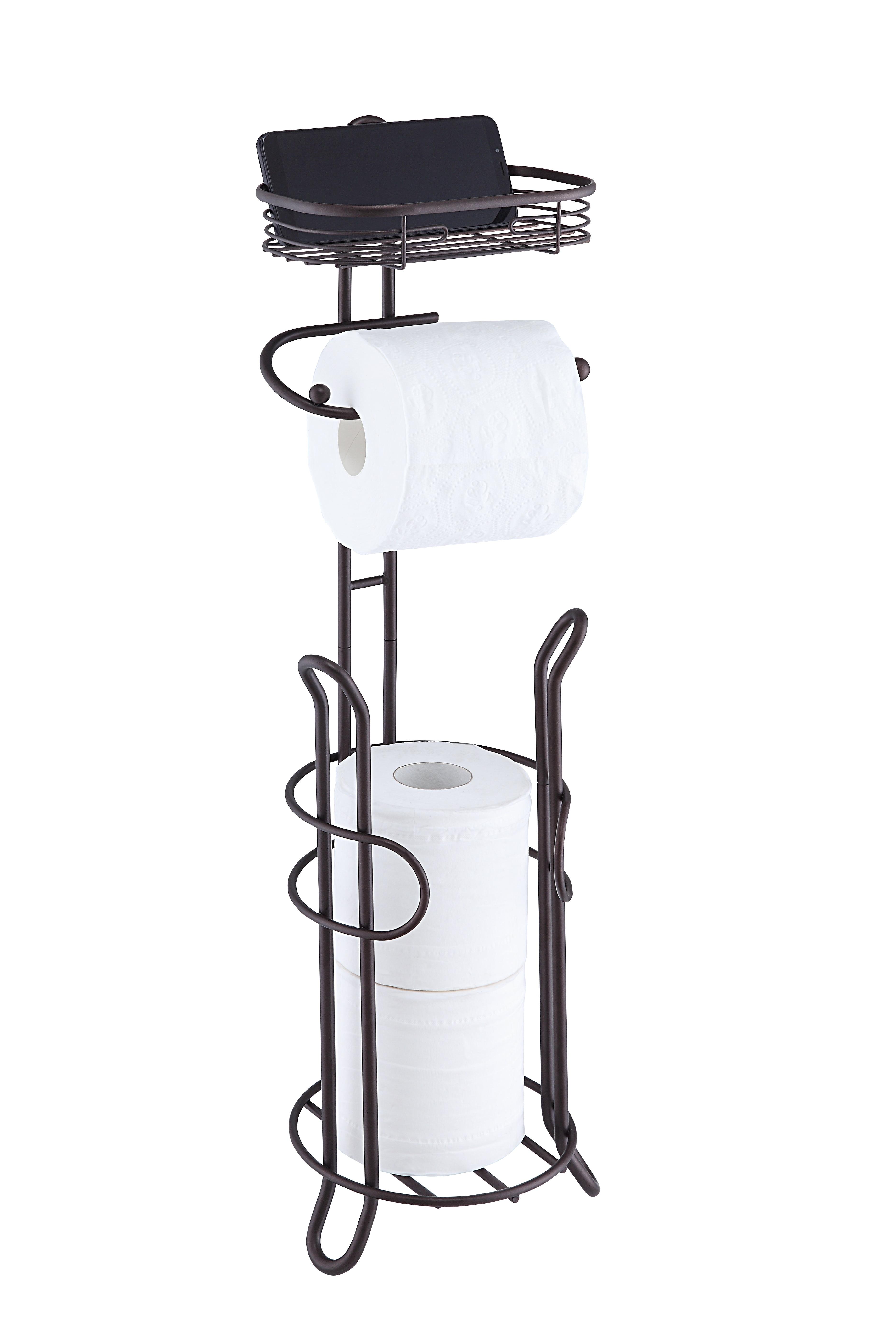 Bathroom Heavyweight Toilet Tissue Paper Roll Storage Holder Stand