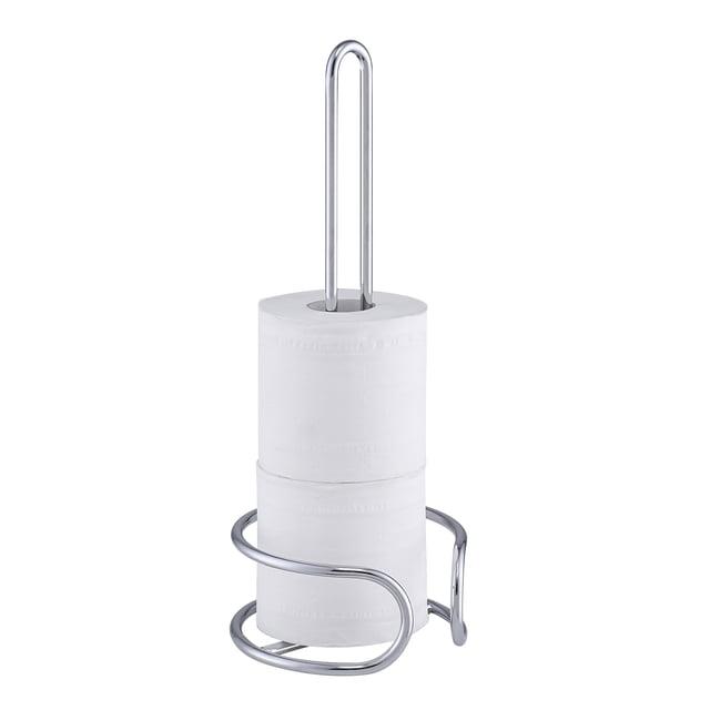 Heavy Wire Gauge Spare Bathroom Toilet Tissue Paper Roll Holder Storage Stand