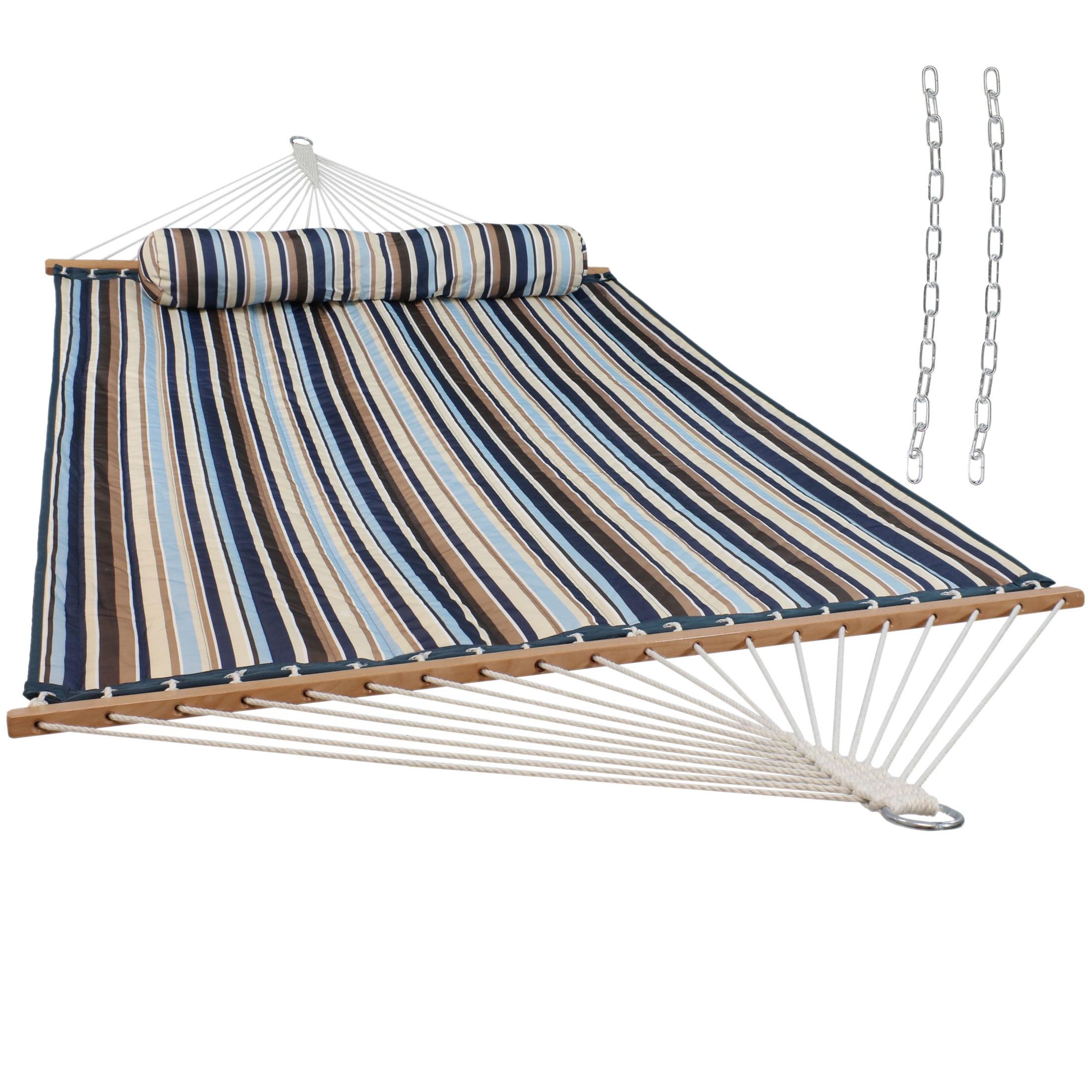 2-Person Quilted Polyester Spreader Bar Hammock
