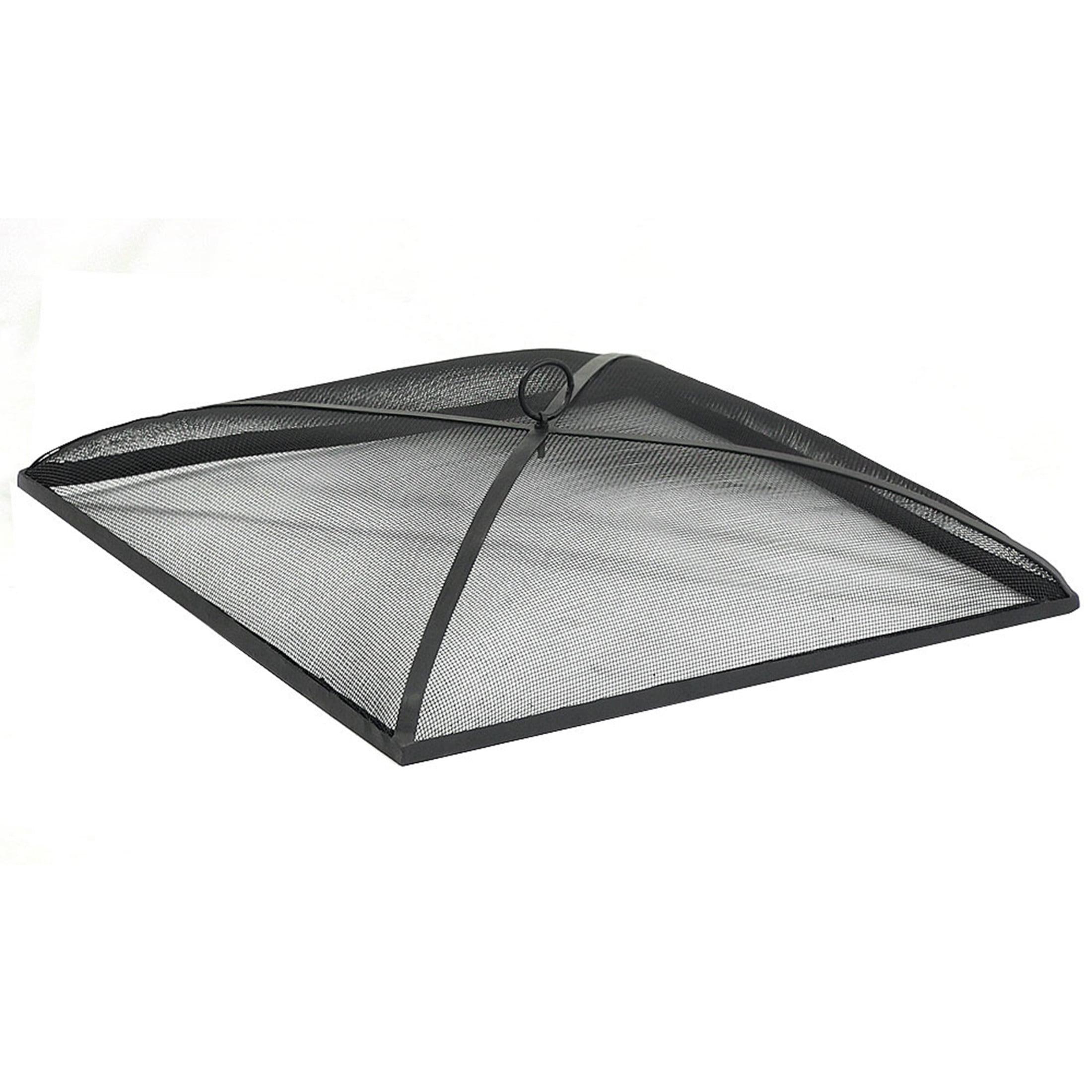 SunnyDaze Decor Square Steel Mesh Black Fire Pit Spark Screen Cover