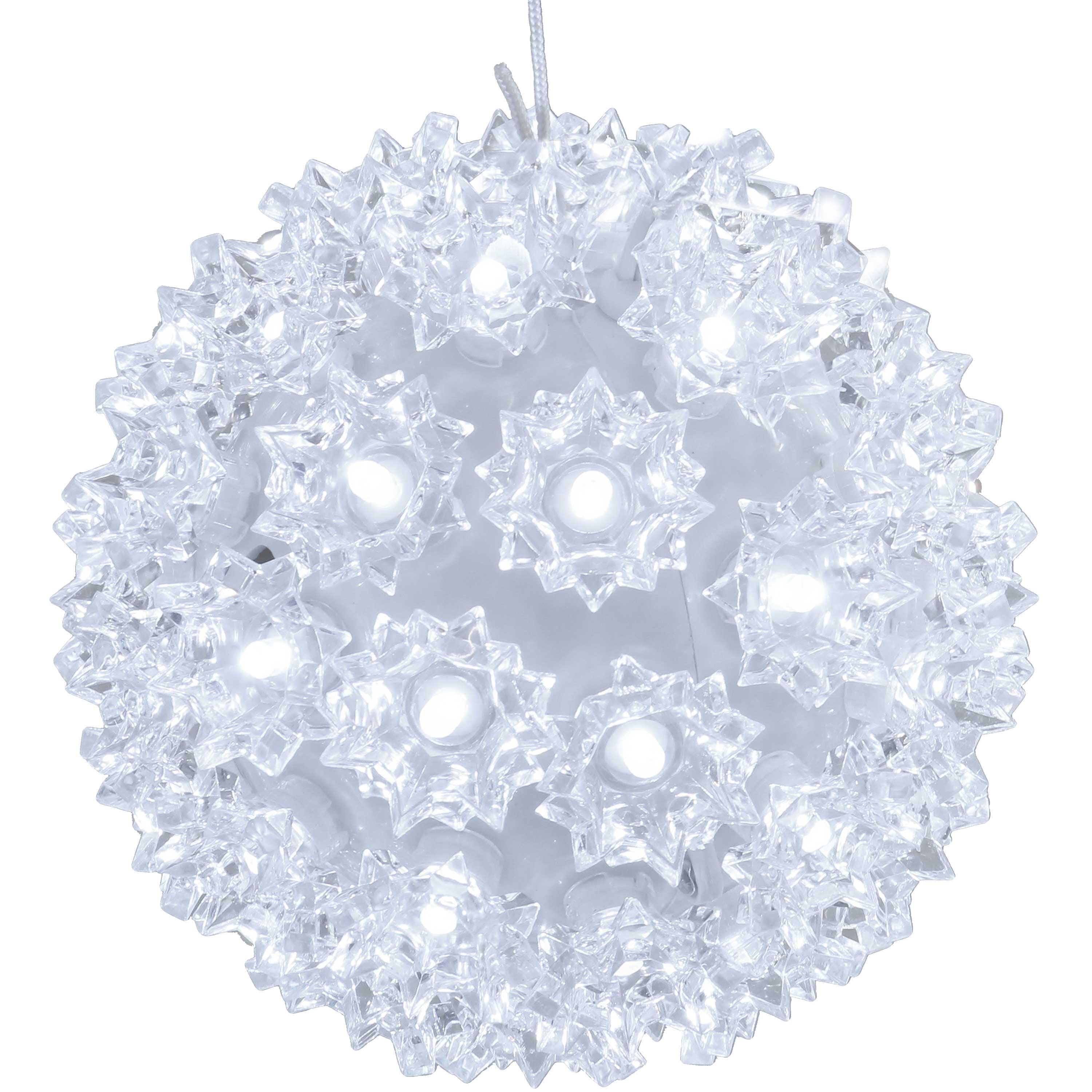 Sunnydaze 5" Electric Plug-In Indoor/Outdoor 50ct LED Lighted Ball Hanging Ornament