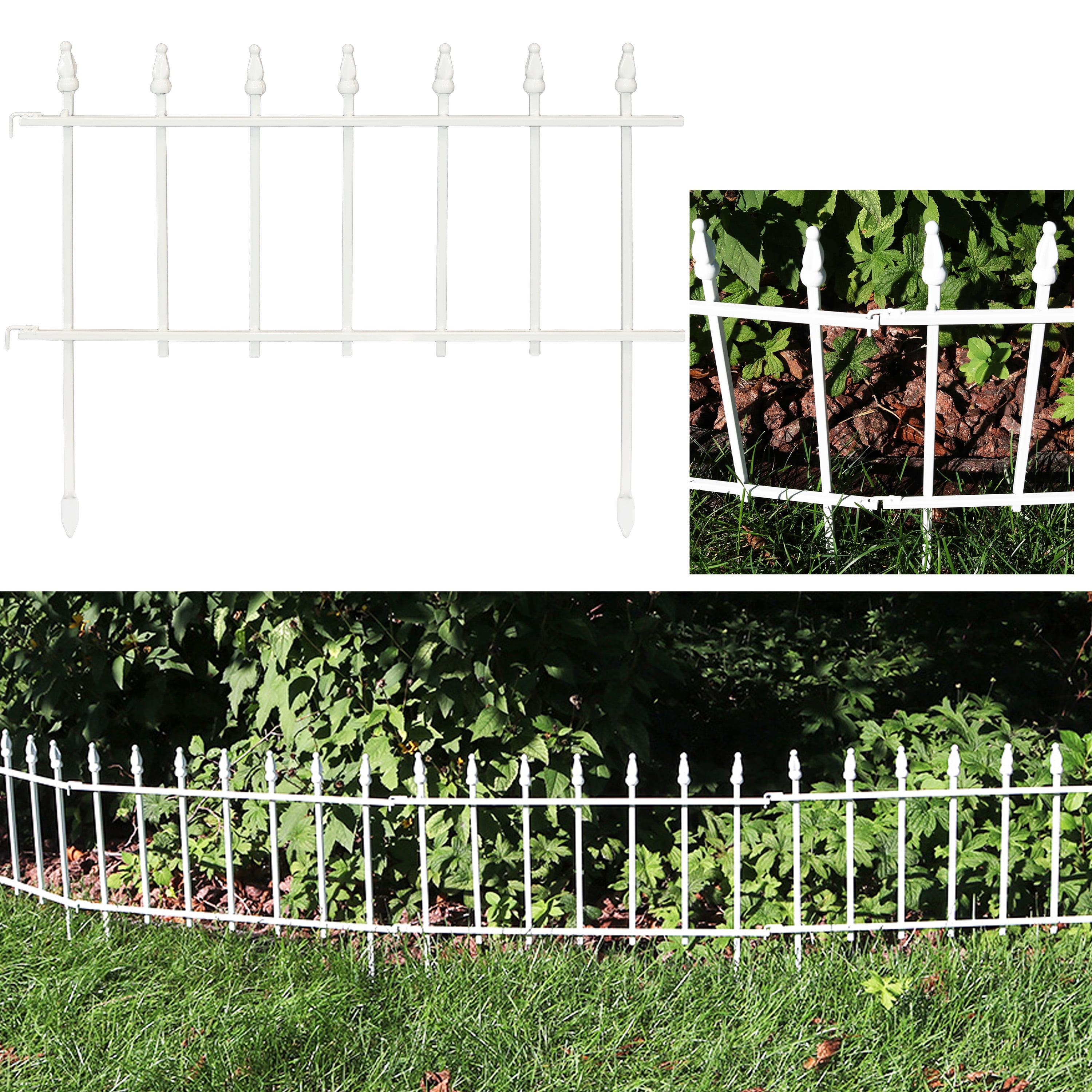 18" x 22" Iron Decorative Garden Fence Panels (Set of 5)