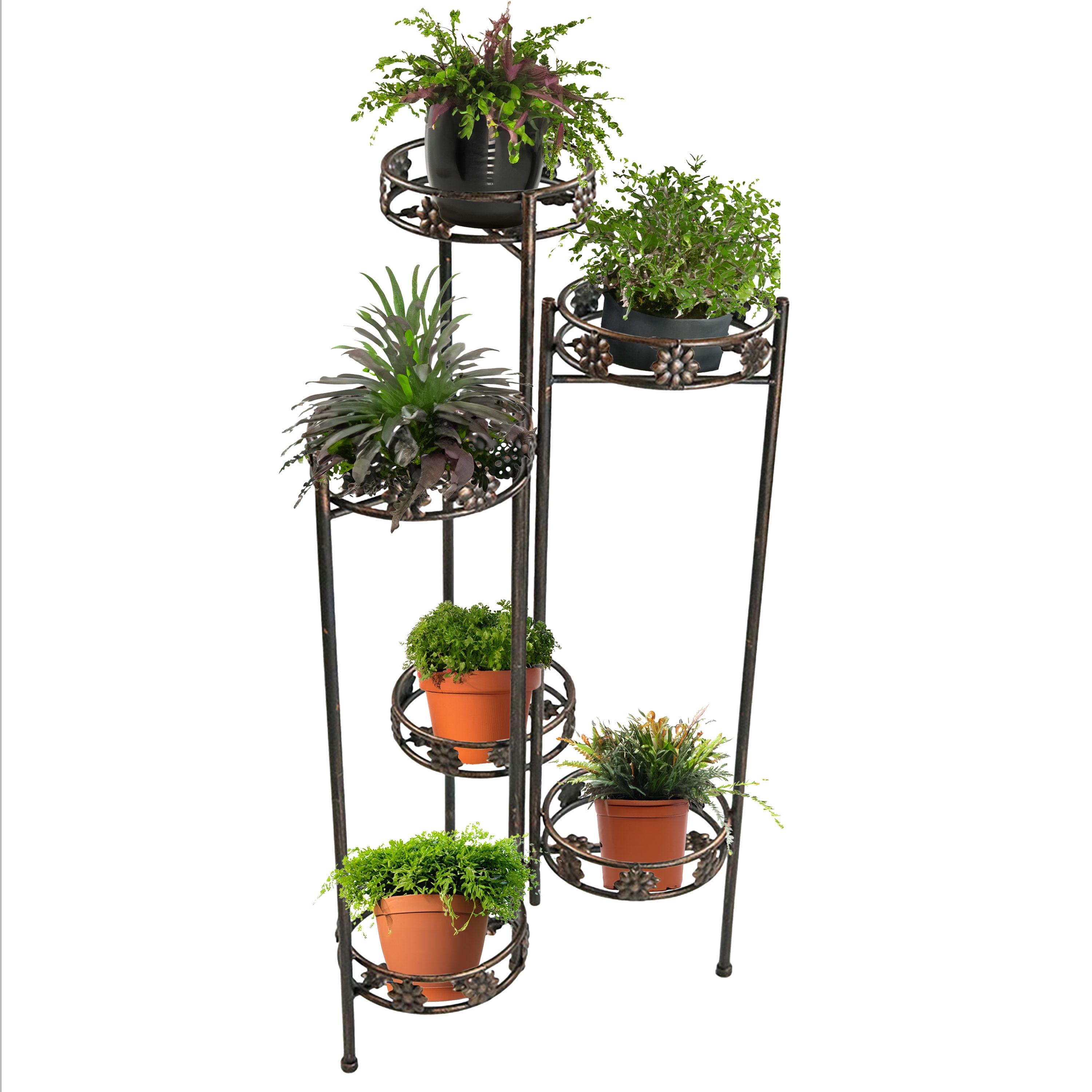 Bronze 45" 6-Tier Folding Metal Plant Stand