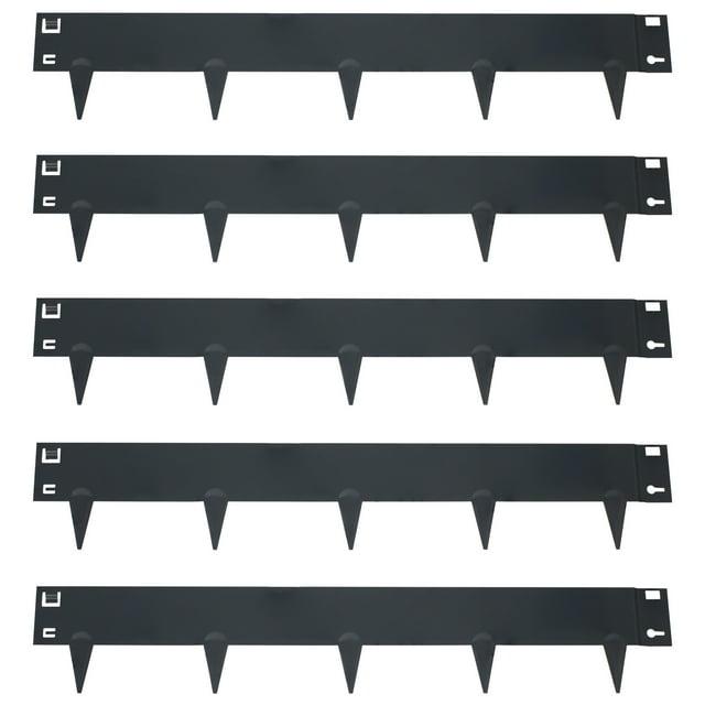 Sunnydaze Outdoor Lawn and Garden Heavy-Duty Steel Metal Flexible Landscape Edging Borders - 16' - Gray - 5pk