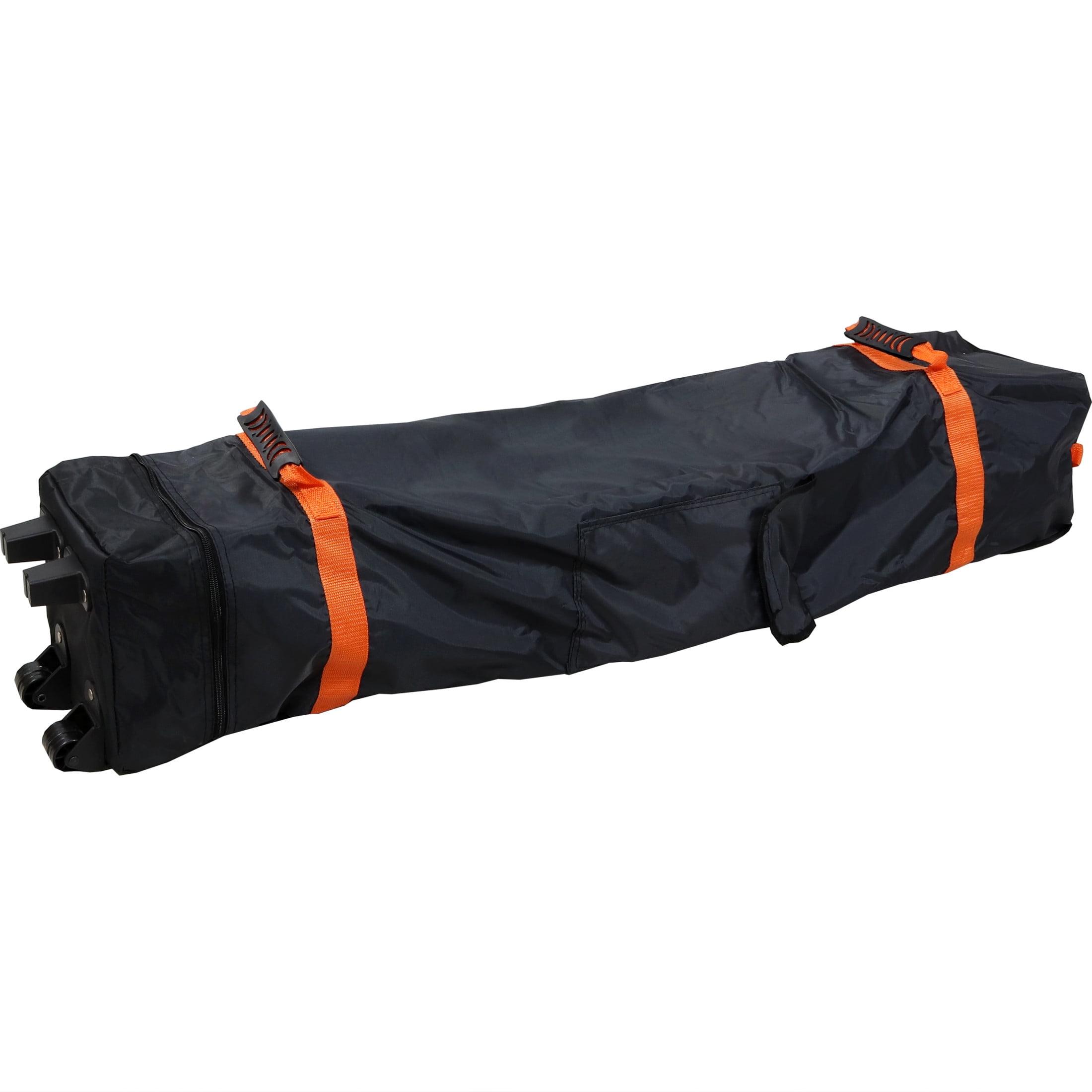 Sunnydaze Premium Pop-Up Canopy Rolling Carrying Bag - 7.25" W x 54" L x 7.25" H - Black