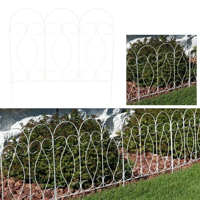 SunnyDaze Decor Traditional 24" x 24" Steel Decorative Garden Fence Panels (Set of 5)