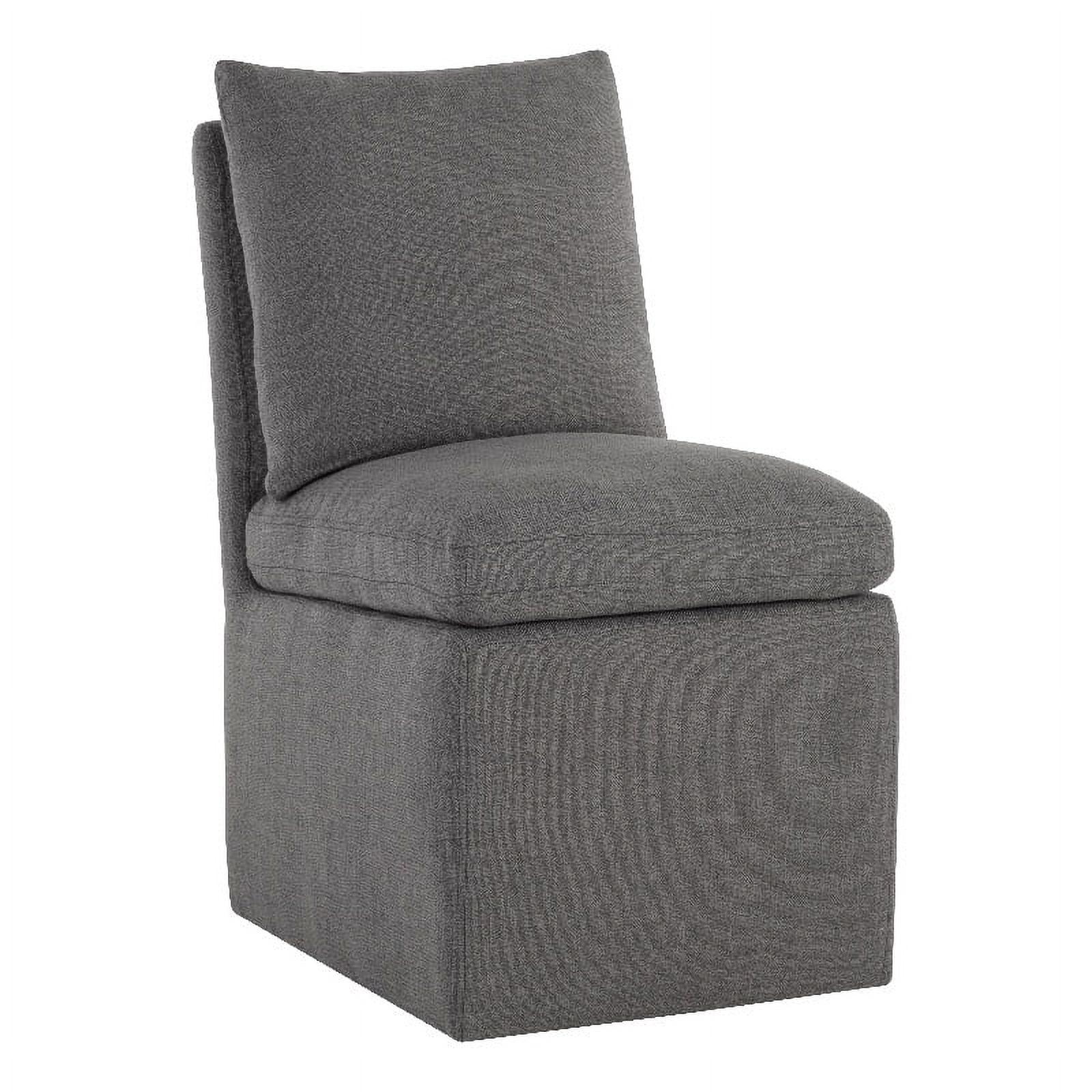 Effie Smoke Wood Frame 21.5" Arm Chair with Fire Rated Foam