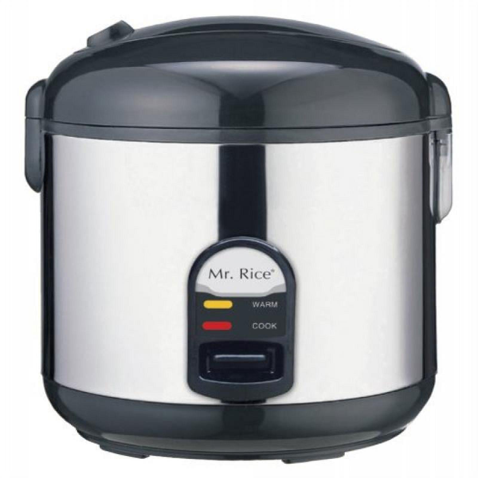 Mr. Rice 10-Cup Stainless Steel Electric Rice Cooker with Steamer