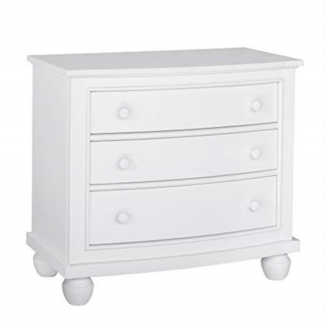 Sunset Trading 3-Drawer Shutter Coastal Wood Nightstand in White