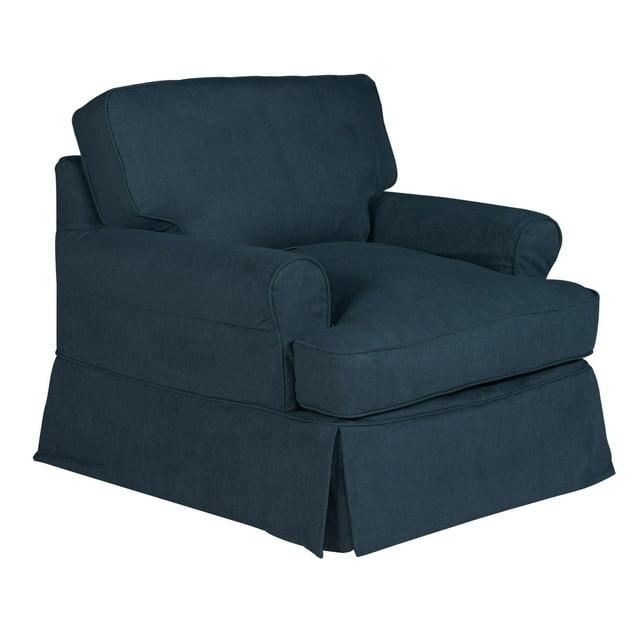 Sunset Trading Horizon Fabric Slipcover for T-Cushion Chair in Navy Blue