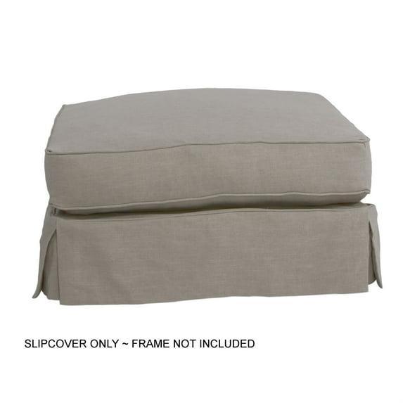 Sunset Trading Horizon Replacement Slipcover Only for Rectangular Ottoman ?Light Gray