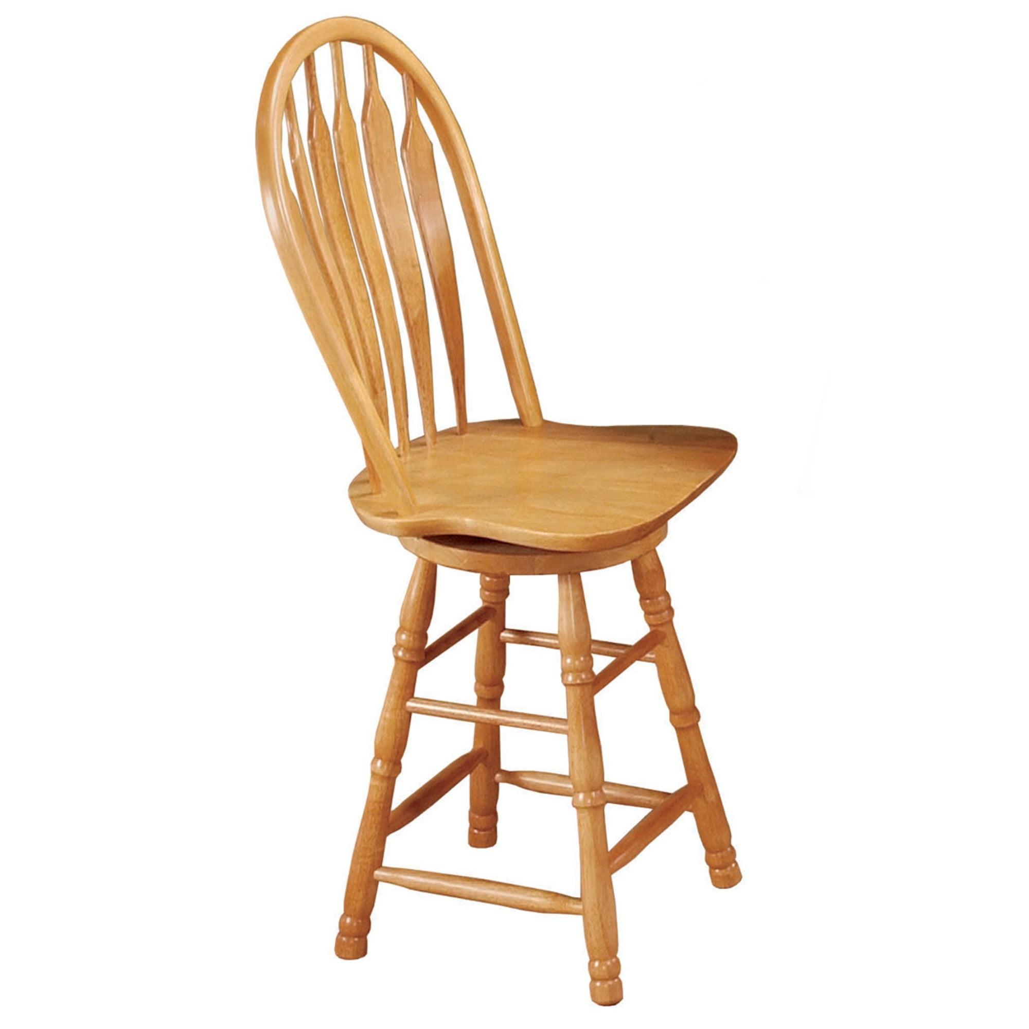 Sunset Trading Oak Selections 24" Swivel Barstool/Counter Stool Solid Wood