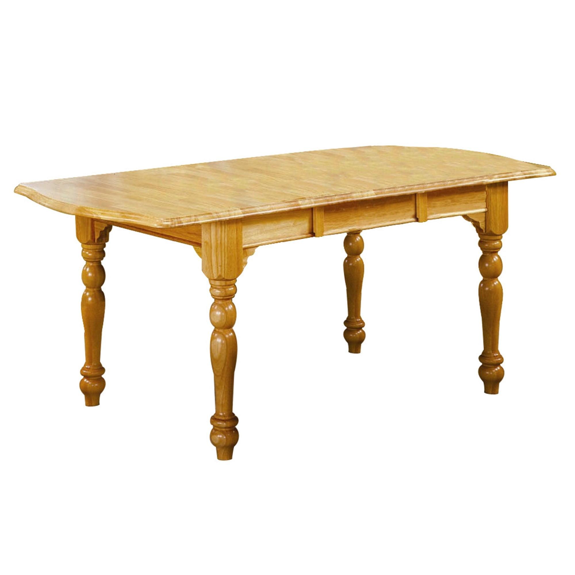 Traditional Light Oak Extendable Solid Wood Dining Table