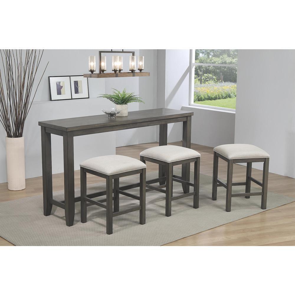 Shades of Gray Transitional Rectangular Counter Height Dining Table