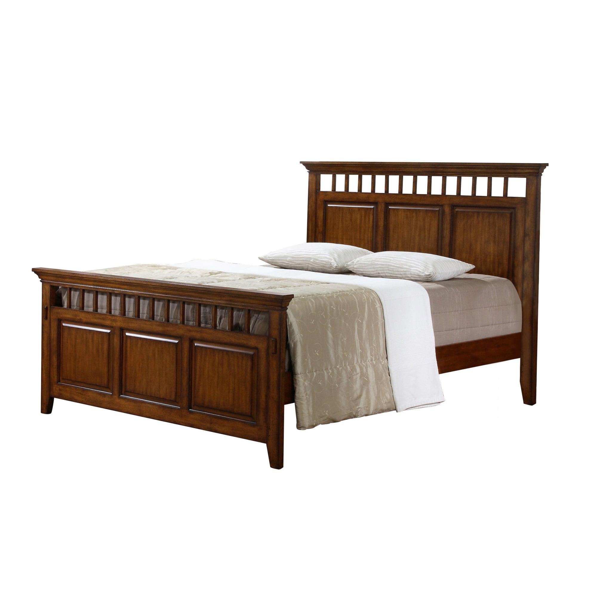 Tremont Mission-Style King Bed in Distressed Brown