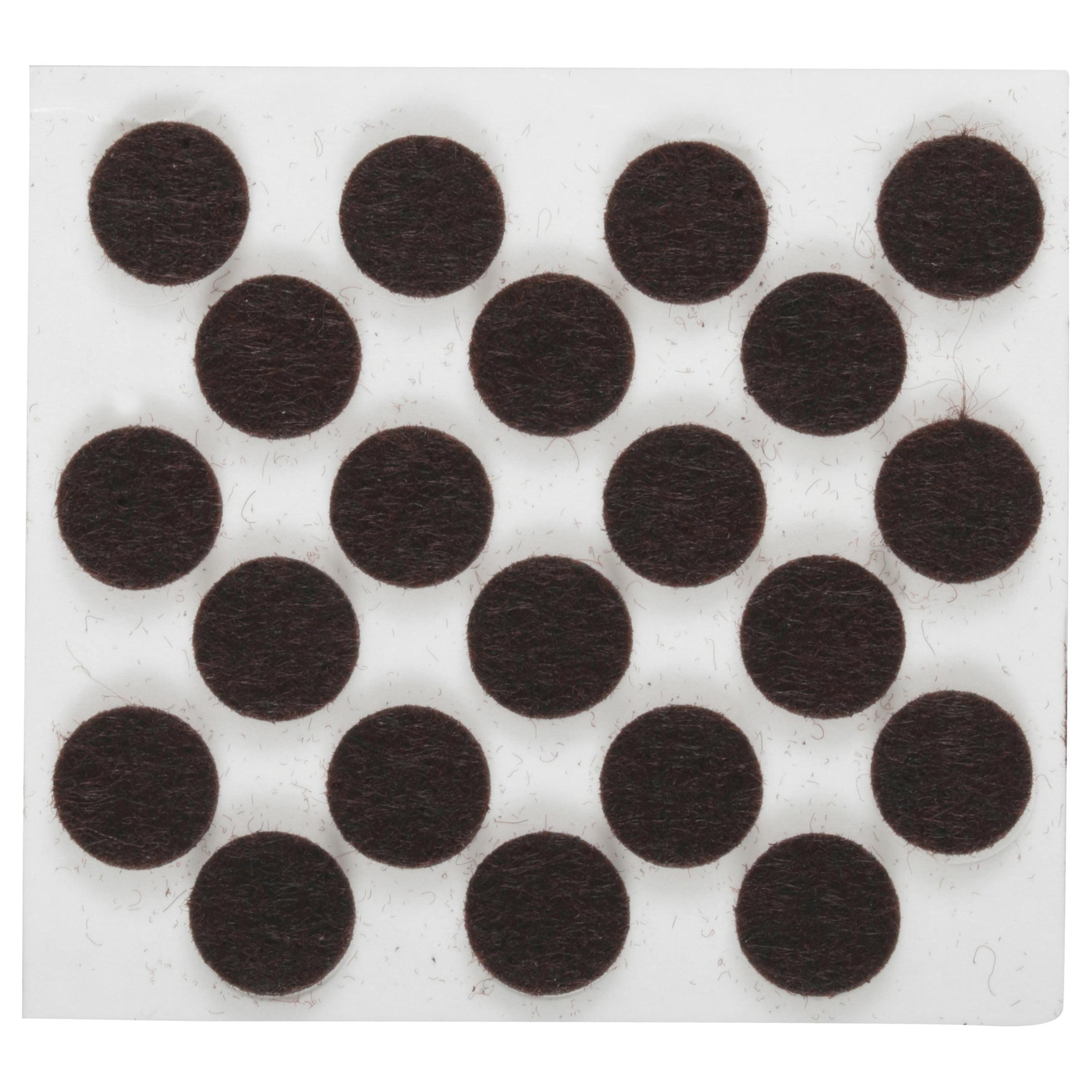 Brown 3/8" Round Self-Stick Felt Furniture Pads, 105 Pack