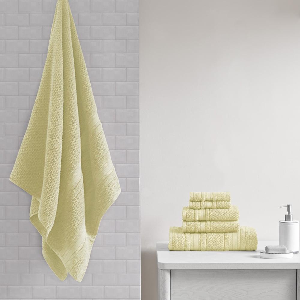 Yellow Cotton Quick Dry 6-Piece Towel Set