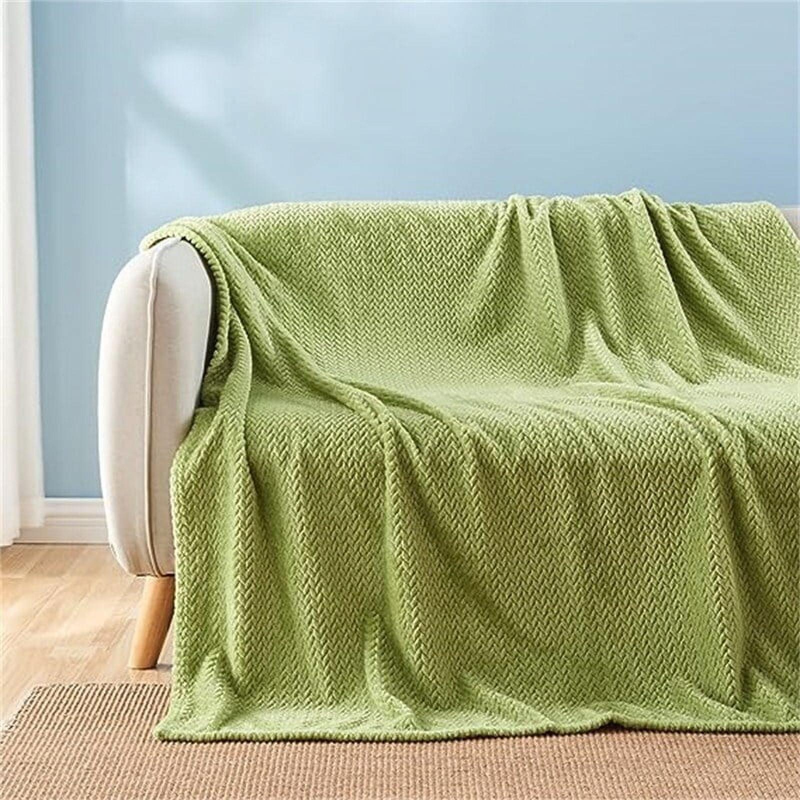 Super Soft Throw Blanket Throw (50" x 60") - Olive Green