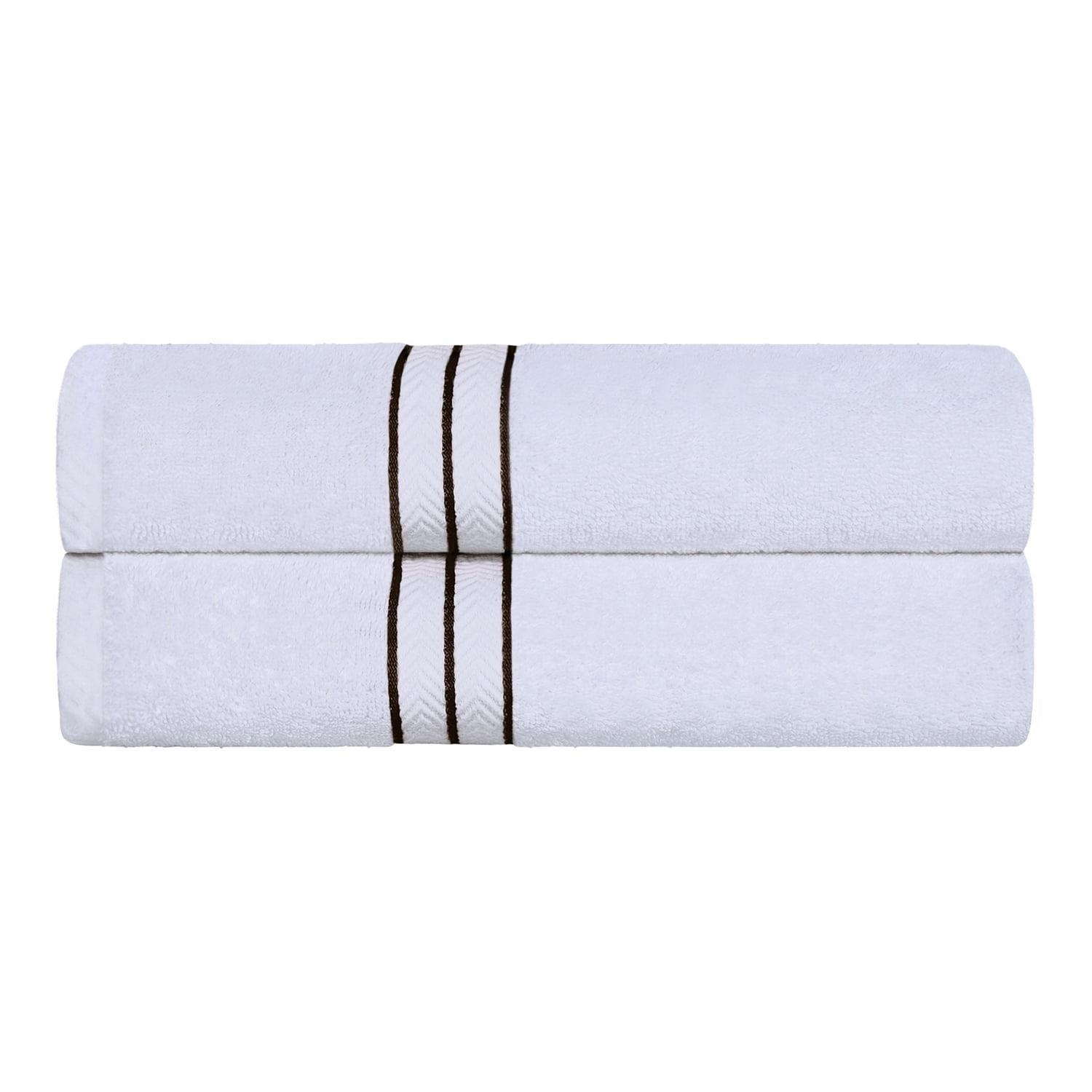 Superior Turkish Cotton Ultra-Plush White Bath Towel Set