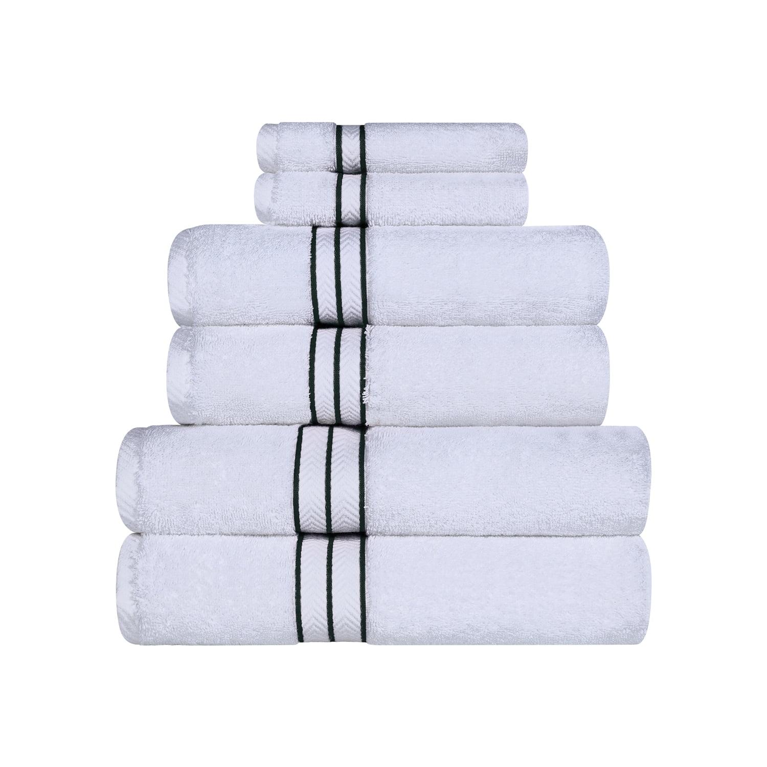 Superior 100% Turkish Cotton Plush 6-Piece Solid Highly Absorbent Towel Set, Teal