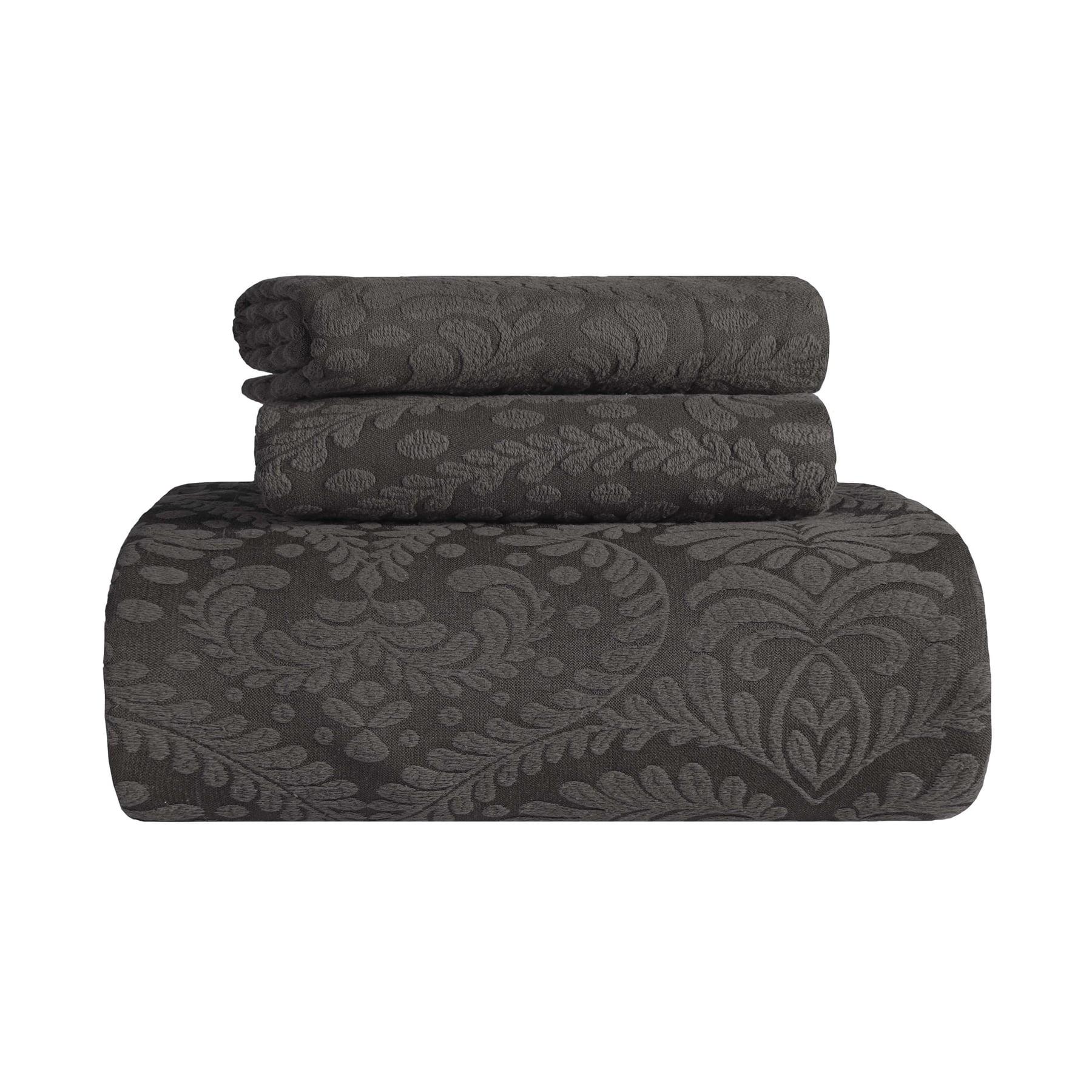 Superior Aspen Floral Scalloped Edge Cotton Blend Coverlet / Bedspread Set
