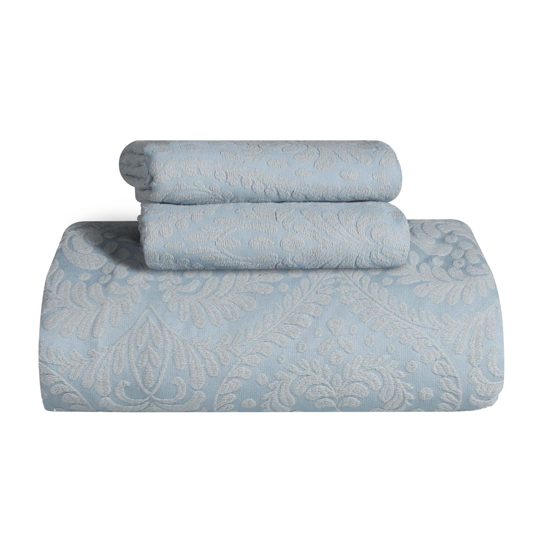 Superior 2 Piece Aspen Cotton Blend Light Blue Bedspread Set, Twin