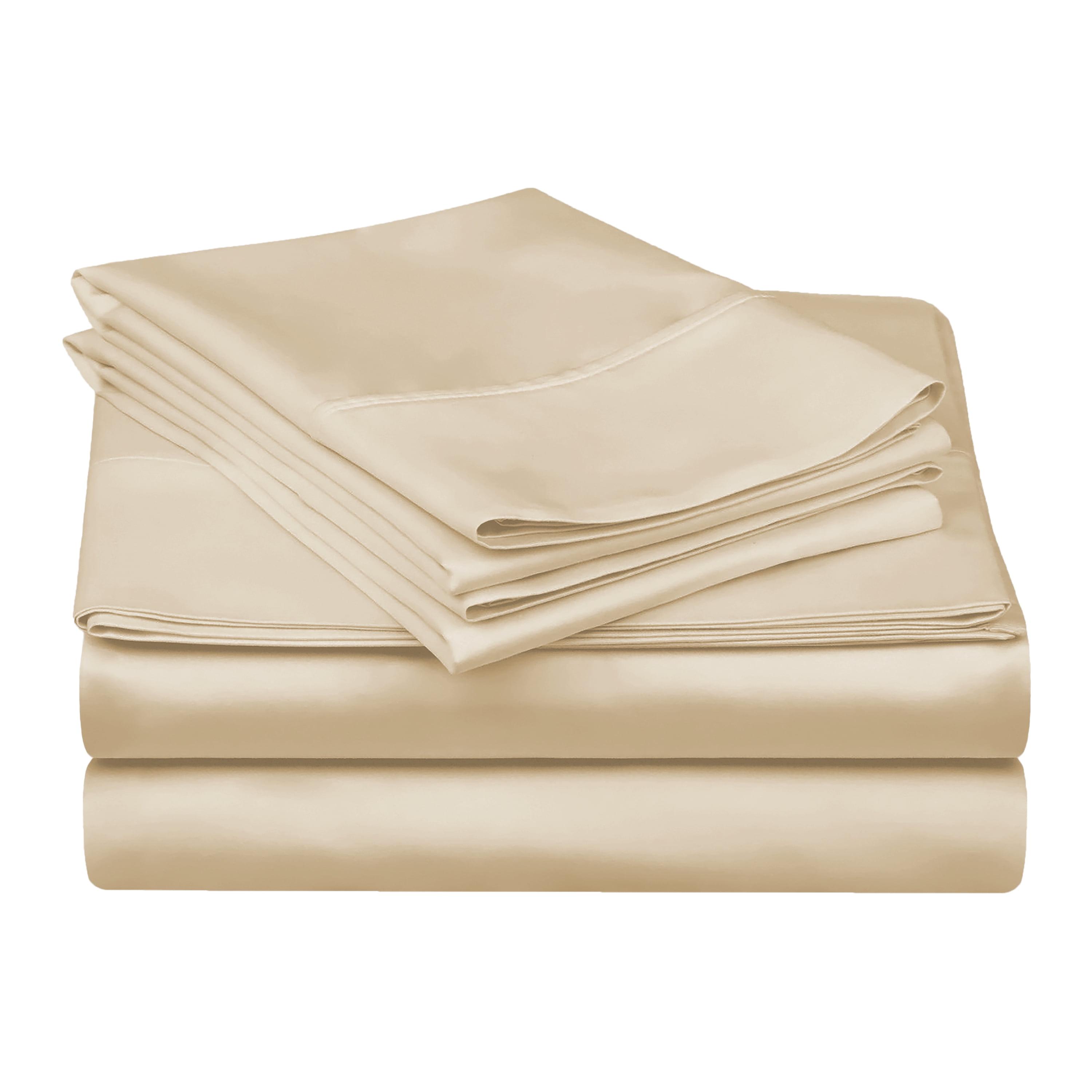 Superior 3-Piece 300 Thread Count Egyptian Cotton Sheet Set, Twin, Ivory